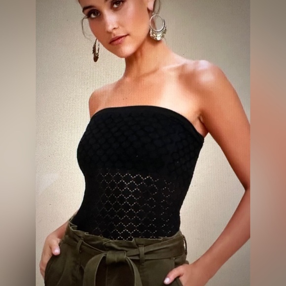 Intimately Free People xs/s honey textured tube top w/shelf bra - Picture 7 of 7